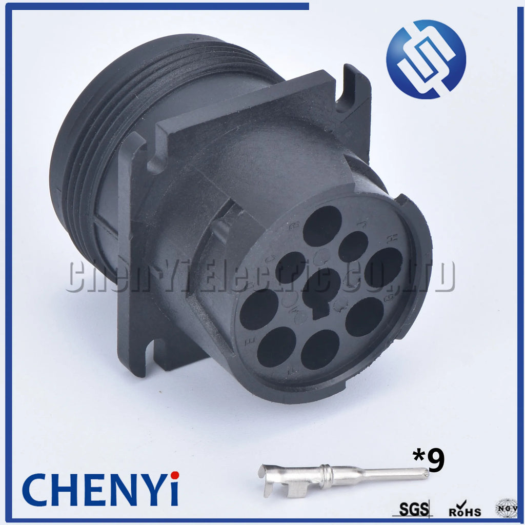 9 pin waterproof auto connector Diagnosctic Tool  circular Connector HD16-9-1939P HD16-9-1939S for Track J1939 For Deutsch
