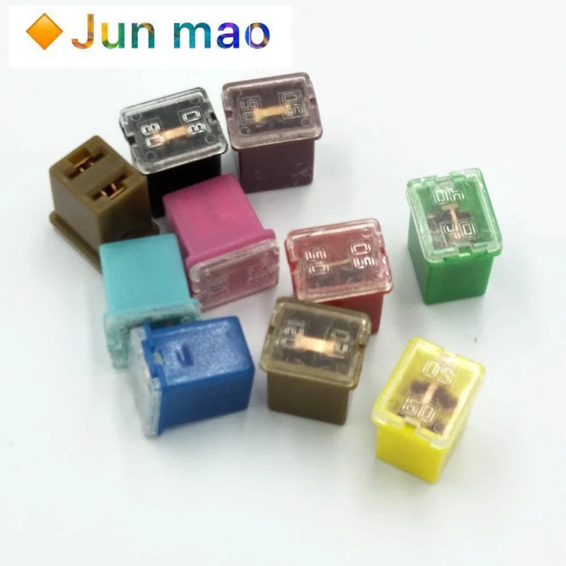 2pcs Mini Square Fuse 20A 30A 40A 50A 60A Set Automotive Car Fuse with Plastic Box Assortment Auto Fuse