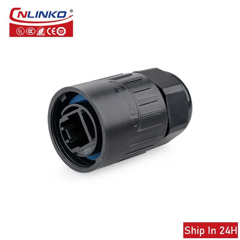 Cnlinko YT Aviation Waterproof RJ45 Signal 8P8C Cat5e Ethernet Panel Socket Plug Connector for Outdoor LED Display Screen Switch
