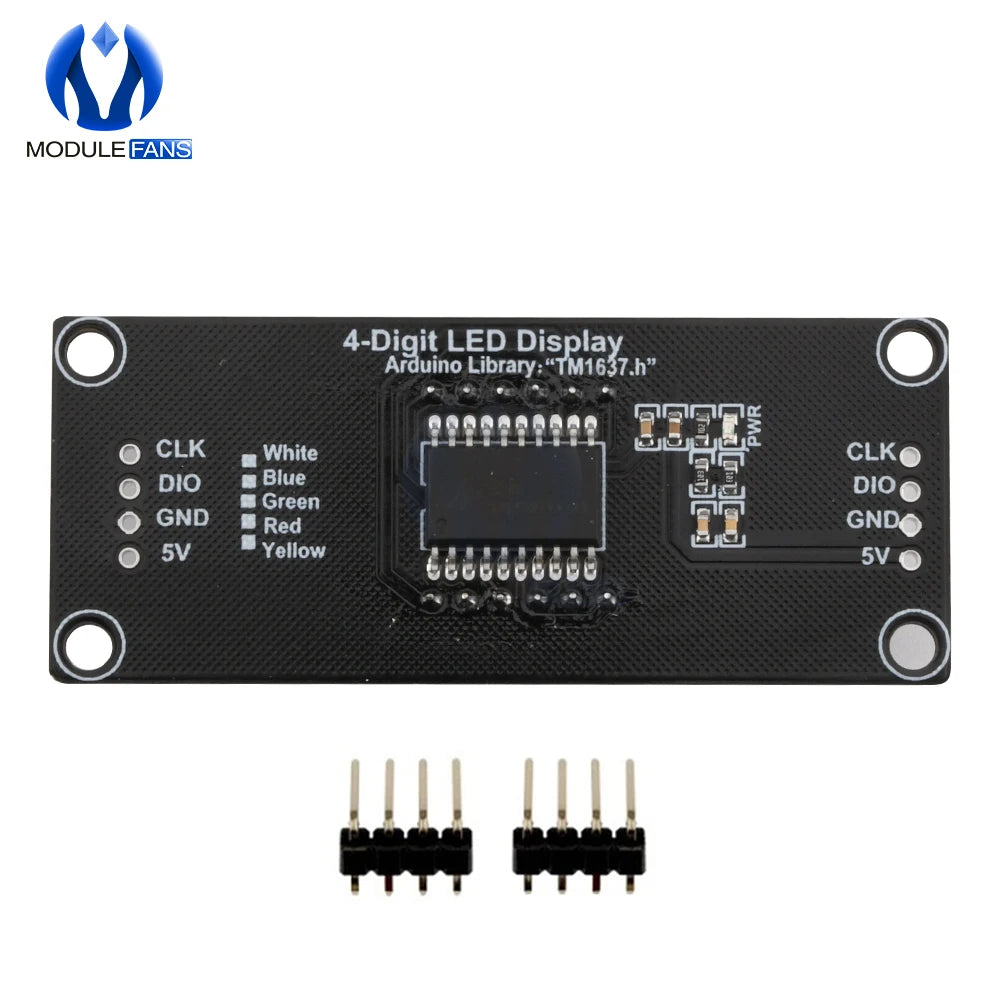 0.56 inch TM1637 LED Display Module 4 Digit LED Indicator for Arduino DIY Red Green Blue Yellow White