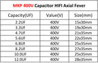 2Pcs MPT MKP 400V Capacitor HIFI Axial Fever Crossover Coupling Frequency-Divided For Audio Capacitor Audiophile Speaker