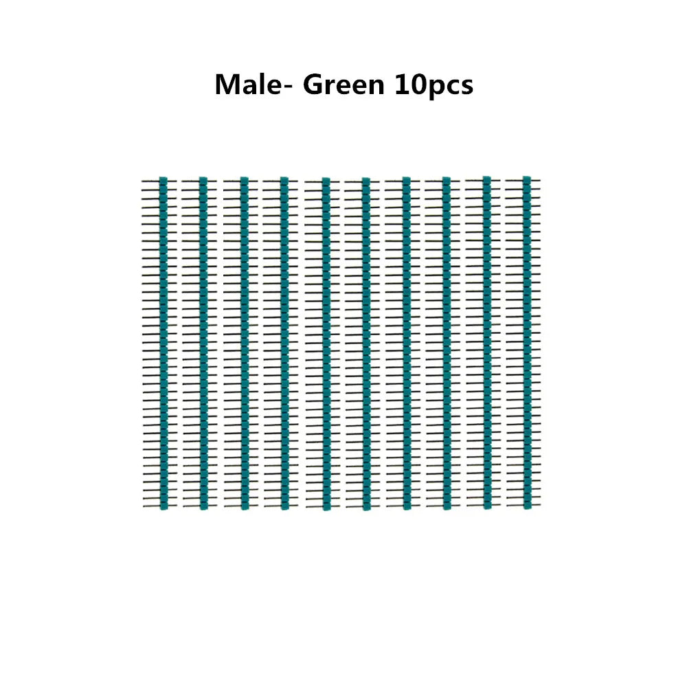 10pcs 40 Pin 1x40 Single Row Male and Female 2.54 Breakable Pin Header PCB JST Connector Strip for arduino DIY Kit