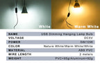 ZHMZH USB LED Bulb Stepless Dimming Brightness Three Color Switch Dimmable Hanging Lamp Light Bulb For Adapter Power Bank 10W