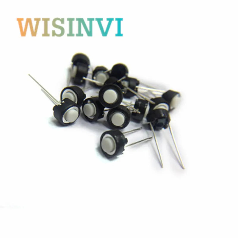 10-100PCS SKRGAED010 Tact Switch 6*6*5 White Touch Switch 6X6X5mm DIP Tactile Push Button Micro Switch Original