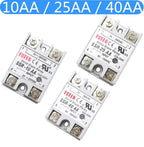 SSR-10 25 40 50 60 75 80 100DA DC Control AC SSR White Shell Single Phase Solid State Relay Without Plastic SSR-25DA SSR-40DA