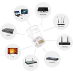 100Pcs CAT6 Connector Plugs RJ45 Network Cable Modular Pass Through CAT6 RJ45 Connector Plugs 8P8C Accessories Strong Plasticity