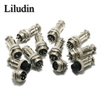 1Set GX16 2/3/4/5/6/7/8/9 Pin Male & Female 16mm Circular Aviation Socket Plug Wire Panel Connector Liludin