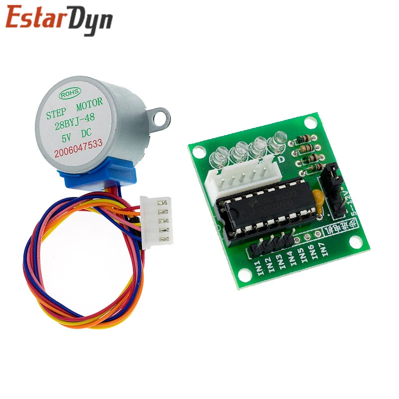 5V 4-Phase 28BYJ-48 DC Gear Step Stepper Motor ULN2003 Driver Board ULN2003 PIC MCU DIY