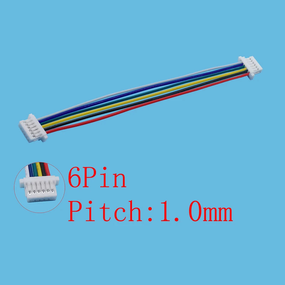 20Pcs JST SH1.0 1.0mm Pitch 2P 3P 4P 5P 6P 7P 8 Pin Female to Female Double Head Cable Wire Connector Length 10cm 28AWG