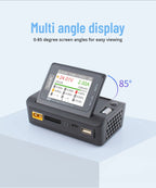 ToolkitRC M9 600W 20A USB Fast Charing DC Smart Charger Adjustable Screen Angle with Audio Function For 1-8S Lipo LiFe Battery