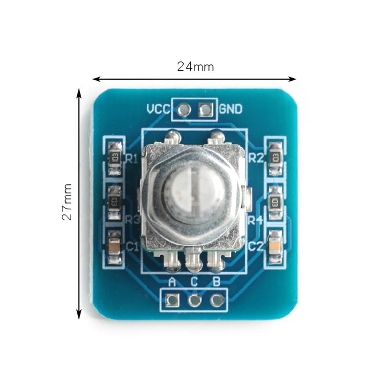 2pcs/1pc EC11 360 Degree Rotary Encoder Module with Knob Cap Potentiometer Digital Pulse Output for Household Electric Appliance