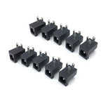 10PCS DC Power Connector pin 2.5x5.5mm Female Plug Jack + Male Plug Jack Socket Adapter PCB Mount DIY Adapter Connector 5.5x2.5