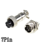1set GX12 2/3/4/5/6/7 Pin Male + Female 12mm Circular Aviation Socket Plug Wire Panel Connector with Plastic Cap Lid