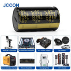 2Pcs JCCON Audio Electrolytic Capacitor 25V 35V 63V 100V 200V 250V 400V 450V 6800UF 10000UF 22000UF For Hifi Amplifier Low ESR