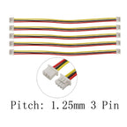 10Pcs JST 1.25mm 1.25 Female Wire Cable Connectors Double Head JST 1.25 Electronic Wire Connector Lenght 10CM 15CM 20CM 30CM