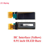 0.91 Inch OLED Module 0.91" Screen White/Blue/Yellow 128X32 LCD LED Display Module IIC I2C SPI Interface SSD1306 for Arduino