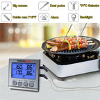 ThermoPro TP-17 Dual Probes Digital Outdoor Meat Thermometer Cooking BBQ Oven Thermometer with Big LCD Screen For Kitchen