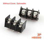 10Pcs HB-9500 2P/3P/4P 300V30A 22-12AWG 9.5mm Splice-able Screw PCB Mount Barrier Wire Terminal Block Connector without Cover