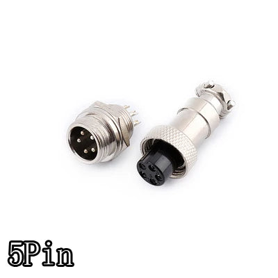 1set GX12 2/3/4/5/6/7 Pin Male + Female 12mm Circular Aviation Socket Plug Wire Panel Connector with Plastic Cap Lid