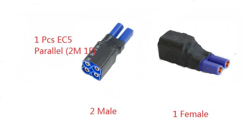 1PCS Deans T Plug  EC3 EC5 XT60 XT90 Parallel Serial Adapter Lipo Battery Converter Connector Plug DIY RC Model accessories