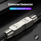 ZoeRax Cat6A Cat7 Cable Extender Junction Adapter Connection Box RJ45 Lan Cable Extension Connector Full Shielded Toolless