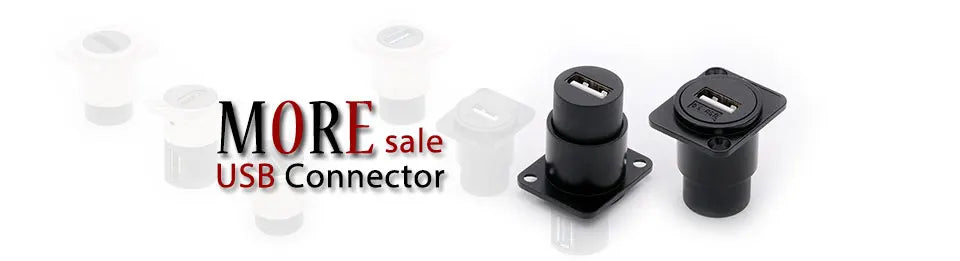 1pc Metal Round/D Type Module RJ45 CAT6&USB 2.0/3.0&Type C&HDMI-Jack Socket Through Network Panel Mounting Electronic Connector