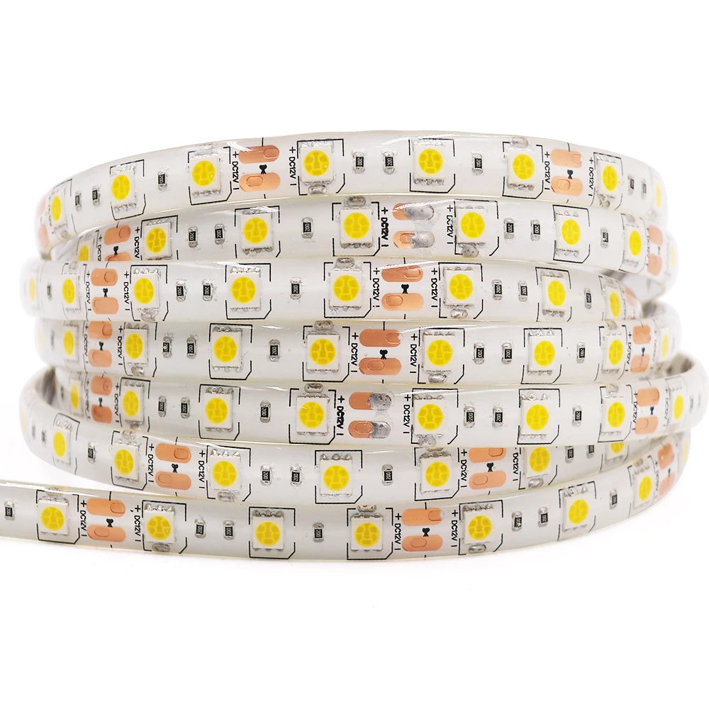5M LED Strip SMD 5050 5054 LED Tape Waterproof Ribbon Diode 12V 2835 Flexible Neon Lights 60/120Leds/m LED Lights for Room Decor