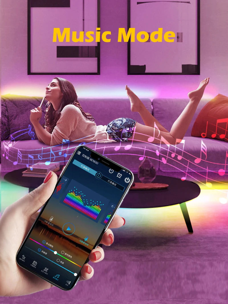 BLE WS2812B Controller BT Music for Pixel LED Strip Light SK6812 WS2811 WS2812 LED Light Strip USB 5V APP Remote Controller