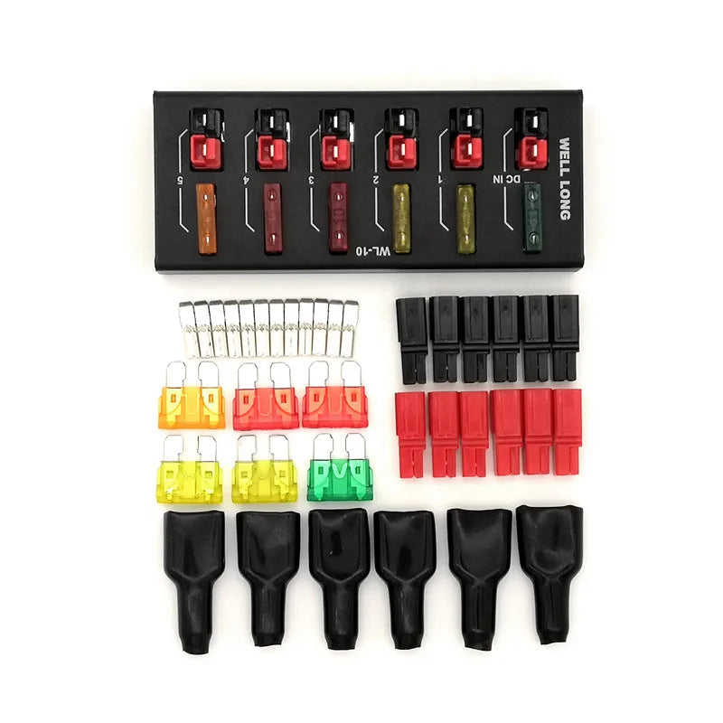 WL-10I 6-Port Anderson Connector Splitter Power Splitter Power Strip  Fixing For Shortwave Radios DC 36V 45A.