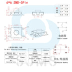 20/100PCS/LOT 6*6*2.5 / 3.1 / 3.7 / 4.3 mm SMD Switch 4 / 5 Pin feet Touch Micro Switch Push Button Switches Red 6X6 Tact Switch