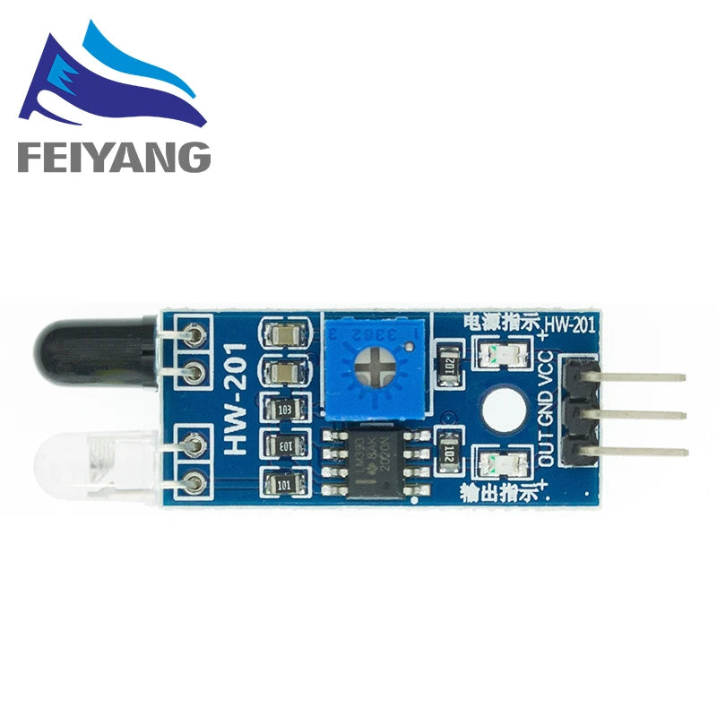 100PCS IR Infrared Obstacle Avoidance Sensor Module Smart Car Robot 3-wire Reflective Photoelectric
