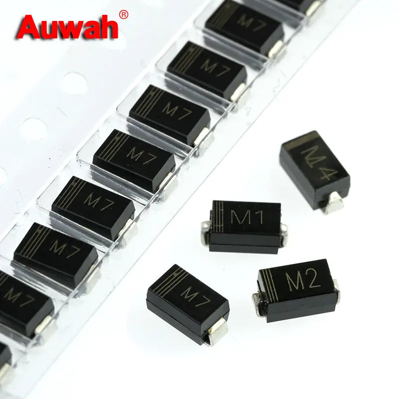 50pcs/lot SMD Rectifier diode M1 M2 M4 M7 1N4001 1N4002 1N4004 1N4007 1A 50V 100V 400V 1000V DO-214AC SMA