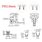 100/500Pcs PH2.0 Metal Pins Female Crimping Terminal For JST PH 2.0MM Female Socket Housing Wire Cable Connector