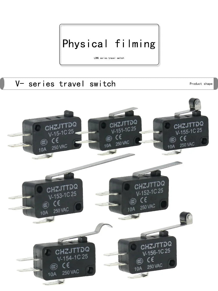 1PCS Micro Limit Switch CHZJTTDQ V-15.V-151.V-152.V-153.V-154.V-155.V-156.-1C 25 Travel Switch Limit Switch Silver Contact