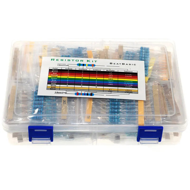 860Pcs 86Values x 10Pcs 1% 1W Metal Film Resistor Assorted Kit set  0.1 ohm~ 10M ohm Capacitor Range box