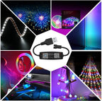 WS2812B Smart Led Strip WS2812 30/60/144Pixels/m RGB Individually Addressable Light USB Bluetooth Music Controller Kit DC5V