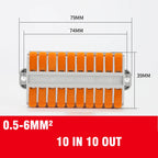 Wire Connector 2/3/4/5/6 Pin Universal Docking Fast Wiring Conductors Push-in Terminal Block Cable Splitter High Power Connector
