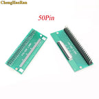 1pcs 4P-- 50P 0.5mm Pitch Connector SMT Adapter to 2.54mm 1.00 Inch Hole FPC FFC Cable Welded Board + Double Row Straight Pin