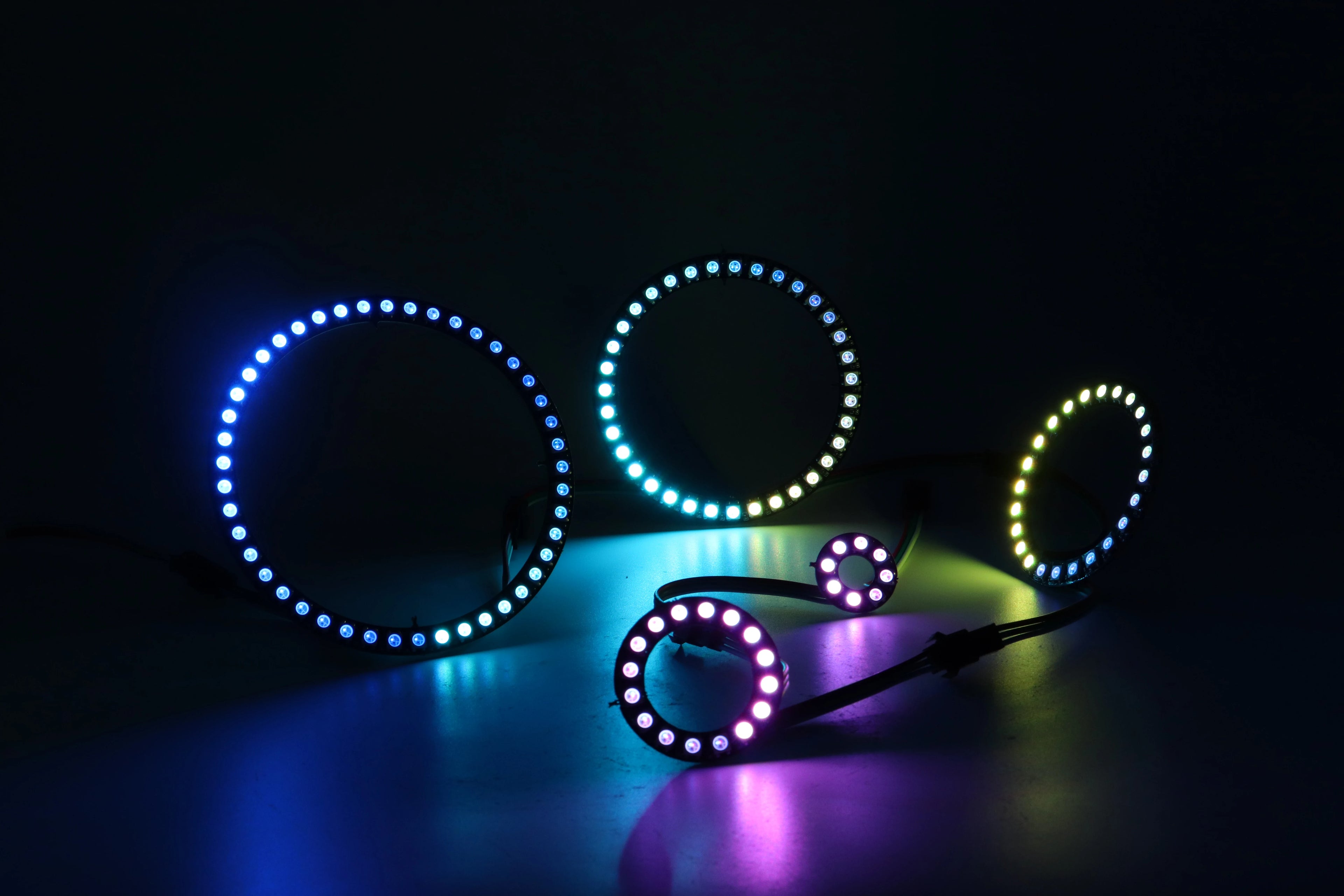 WS2812b Led Ring Addressable 8/16/24/35/45Leds 5050 RGB Led Diode Ring Color IC Built-in LED