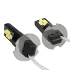 2pcs H3 LED Fog Light Bulb DC 12V 3030 SMD Car Fog Light Super Bright DRL Driving Lamp Built-in 5 Color Optional Headlight Bulb