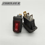 12V/220V LED Light KCD3 On Off Rectangle Long Rocker Switch Waterproof IP67 Cover Car Dash 3PIN/2Pin