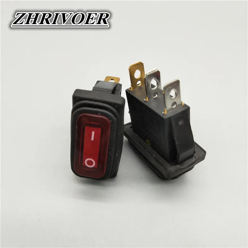 12V/220V LED Light KCD3 On Off Rectangle Long Rocker Switch Waterproof IP67 Cover Car Dash 3PIN/2Pin
