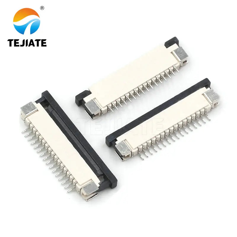10PCS FFC/FPC Connector Flat Cable Socket 1.0MM Adapter 16/18/20/22/24/26/28/30/40P Down Drawer Type Plug Kit