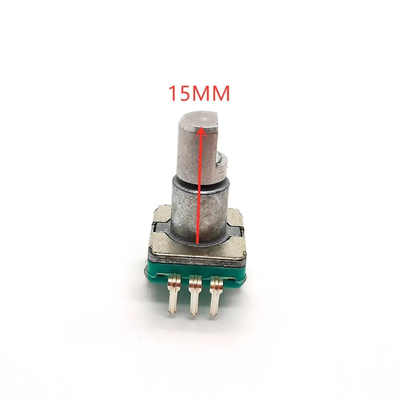 5pcs EC11 Encoder Switch With Push Button Switch 30 Position Rotary Encoder Code Switch 5pin Plug-in Type 12.5mm Half Shaft