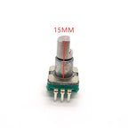 5pcs EC11 Encoder Switch With Push Button Switch 30 Position Rotary Encoder Code Switch 5pin Plug-in Type 12.5mm Half Shaft