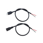 1pcs Micro USB 2.0 Female Jack Android Interface 4 Core 2 Core Male Female Power Data Charge Cable Cord Connector 30CM Cable