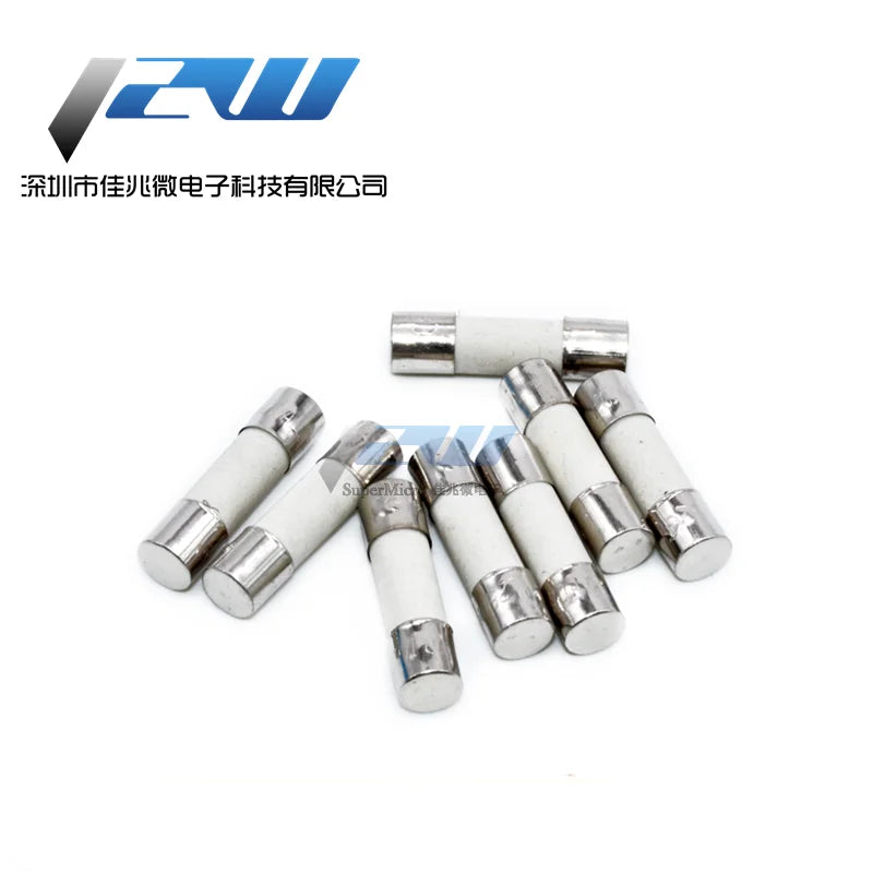 10 Pcs/Lot  Fast blow Ceramic Fuse 5mm x 20mm 6x30mm T 0.5A 1A 2A 3A 5A 6A 8A 10A 13A 15A 20A 30A 250V  Car Cigar Microwave Oven