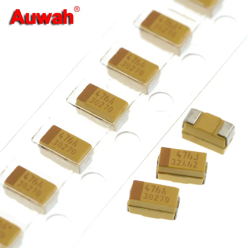 10pcs 47uF 6.3V 10V 1206 Type A SMD Tantalum capacitor TAJA476M006RNJ TLJA476M010R0600 476J 476A New original