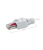 RJ45 UTP Unshield Field Connector Termination Field Plug Toolless Modular Plug for 6A/6/5e 23/24 AWG Network LAN Cables