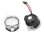 2Pcs Canbus No Error LED Side Mirror Puddle Lights For Ford F150 Mondeo Mk5 Mustang Edge Explorer Expedition Flex 6000K White